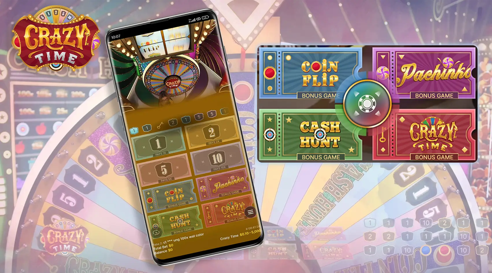 Estrategia para Crazy Time de alto riesgo