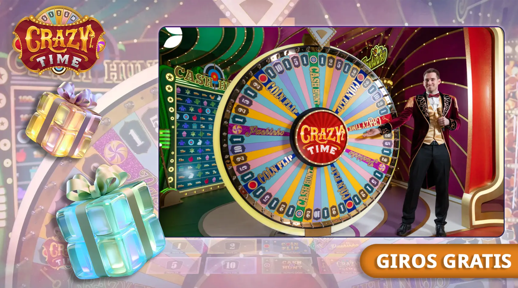 Giros gratis en Crazy Time